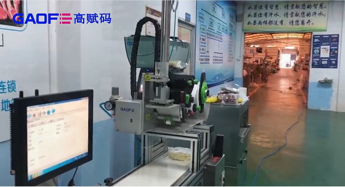 高賦碼 稱重+自動(dòng)貼標(biāo)打印方案——輸送果蔬行業(yè)視頻